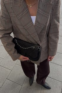 Double Breasted Check Blazer