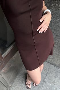 Front Seam Detailed Mini Skirt