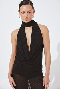 Halterneck Scarf Top