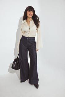 High Waist Tailored Denim