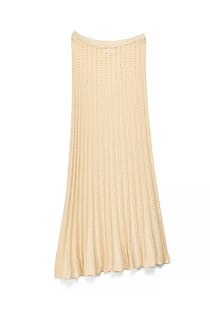 Knitted Pointelle Flowy Maxi Skirt