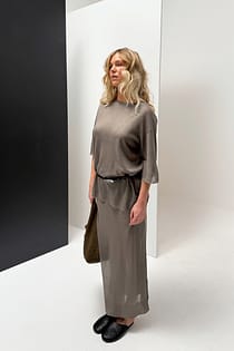Knitted Sheer Maxi Skirt