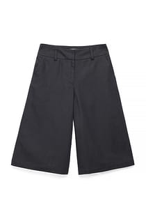 Bermuda-Shorts aus Leinenmischung mit mittlerer Taille