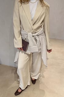 Regular-Blazer mit Schnürdetail