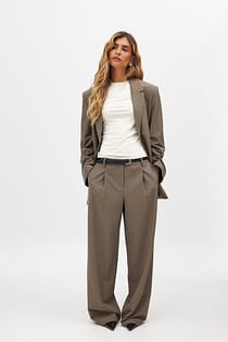 Wide Mid Waist Pants