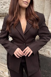 Blazer met vetersluitingdetail