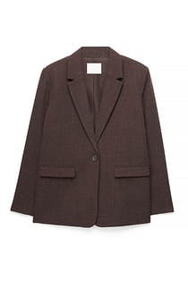 One Button Melange Blazer