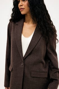 Ein-Knopf-Melange-Blazer