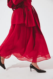 Organza Midi Skirt