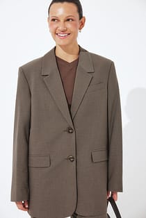 Oversized melert blazer