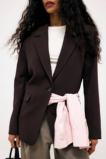 Oversized One Button Blazer