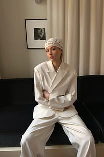 Oversized blazer med omslag