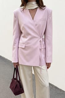 Blazer oversize à détail noué
