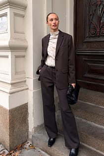 Oversized Twill Blazer