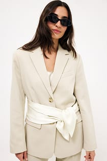 Oversiize-Blazer aus Twill