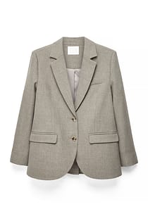 Oversized Melange Blazer med to knapper