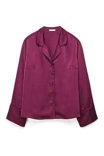 Satin Panel Pyjama Shirt