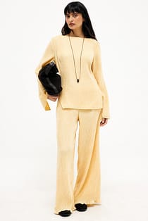 Structured Mid Waist Pants