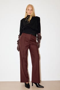 Mid Waist Rechte Broek
