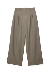 Wide High Waist Double Pleated Pants
