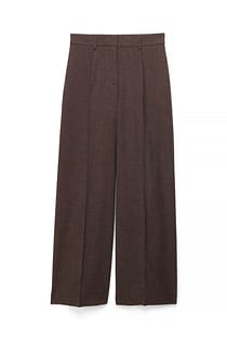 Wide High Waist Melange Pants