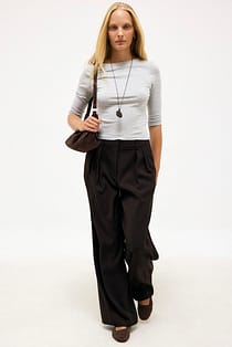 Wide High Waist Suit Pants