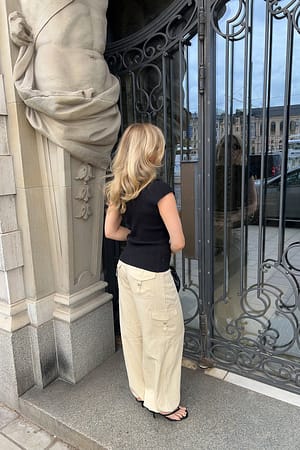 Beige Pantalon cargo