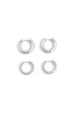 Silver 2-Pack Hoops