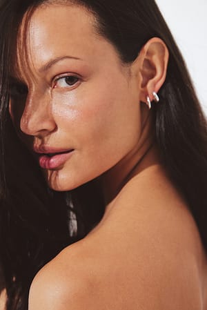 Silver 2-pack Silver Plated Hoops