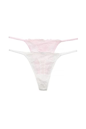 Light Pink 2-pak tanga-g-strenge