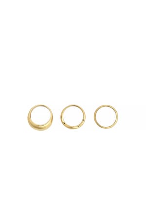 Gold 3-Pack Gold Plated Rings