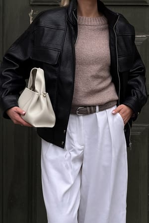 Grey Oval Buckle Suede Belt