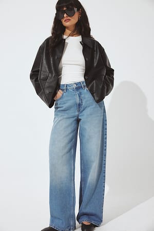Light Blue Alley High Waist Wide Jeans