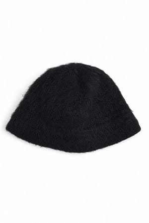 Black Alpaka-Mischung Bucket Hat