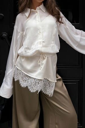 Offwhite Chemise à détail de cordon de serrage