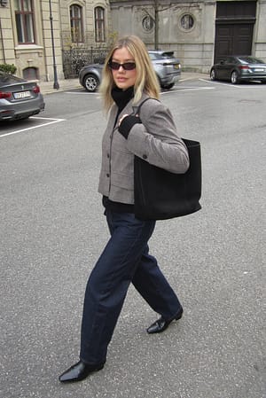 Black Soft Suede Tote Bag
