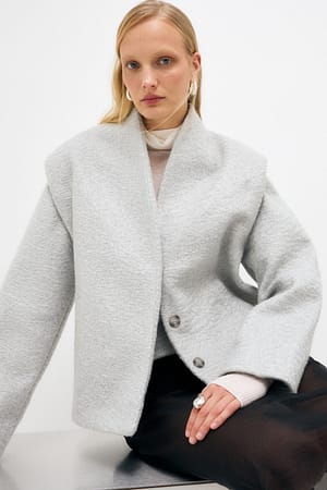 Light Grey Bouclé jas