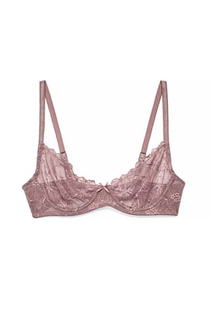Dusty Lilac Bøyle-BH med rosettdetaljer