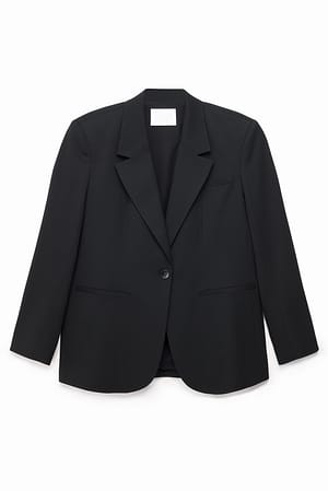 Black Oversized blazer med spennedetaljer