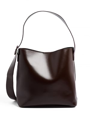 Dark Brown Buckle Totebag