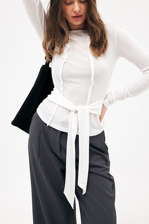 Offwhite Top en jersey à boutons