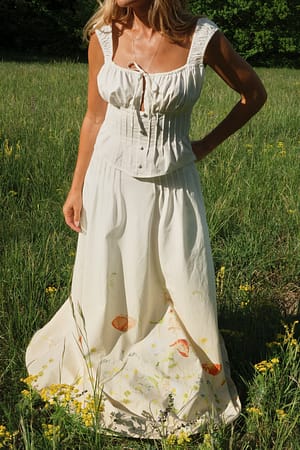Offwhite Top med knapper