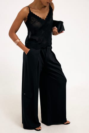 Black Cargo-Anzughose