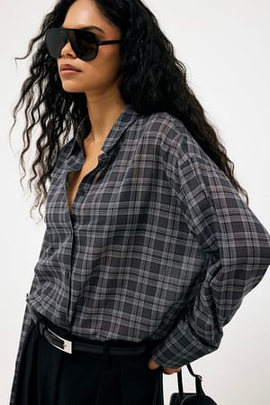Grey Rutig Transparent Skjorta