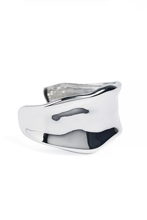 Silver Pulsera gruesa dorada