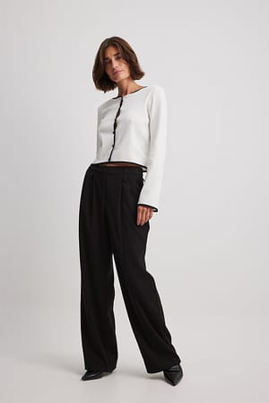 KTL-KNS24223 BLACK&WHITE CARDIGAN main image 0