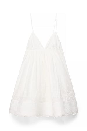 zara white embroidered mini dress Zara White Floral Lace Mini Dress