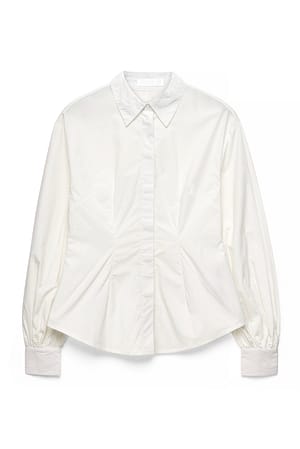 White Katoenen Overhemd met Pasvorm