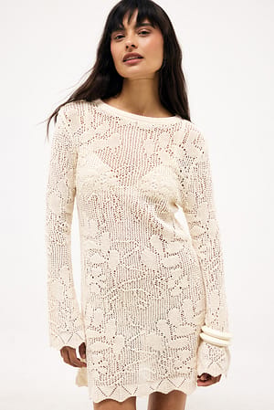 Offwhite Haak Mini Jurk