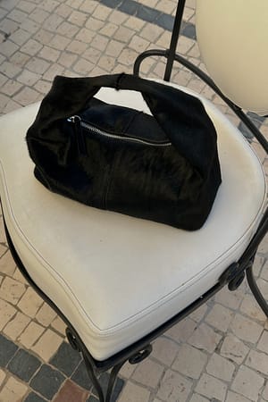Black Leather Slouchy Handbag